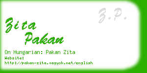 zita pakan business card